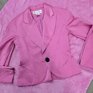 New! Christian Dior Pink Women's Blazer-Size 0p